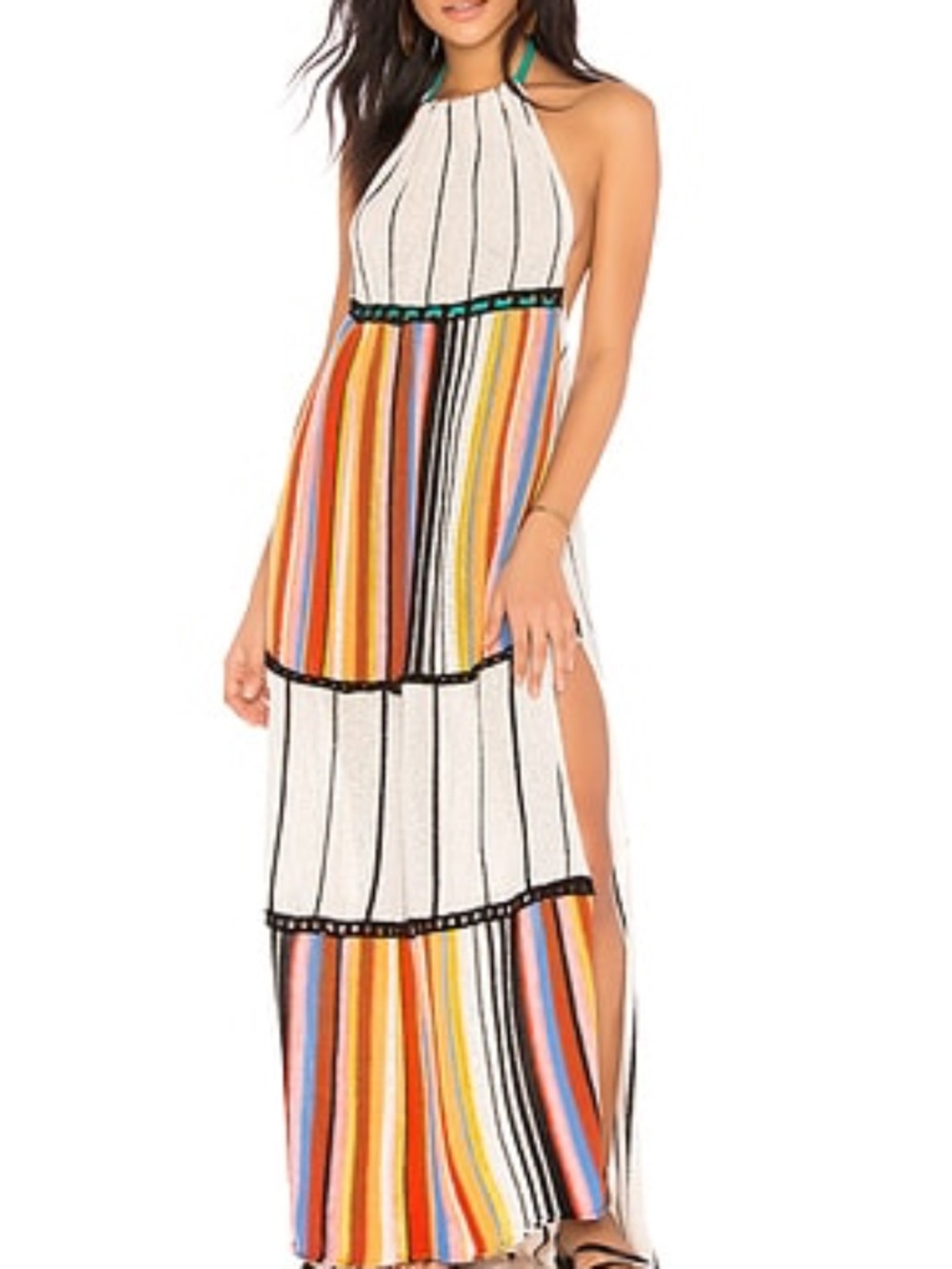 Free People Mardi Gras Maxi Dress NWT Striped Boho